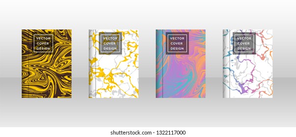 Mixture of acrylic paints. Liquid marble texture. Fluid art. Applicable for design cover, presentation, invitation, flyer, annual report, poster and business card, desing packaging - Vector
