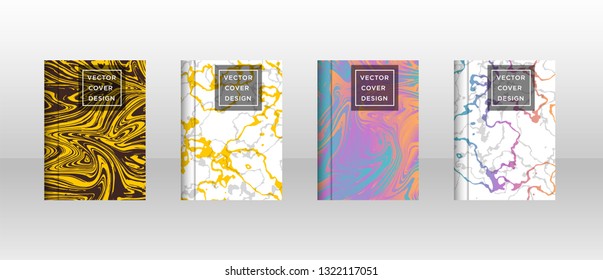 Mixture of acrylic paints. Liquid marble texture. Fluid art. Applicable for design cover, presentation, invitation, flyer, annual report, poster and business card, desing packaging - Vector