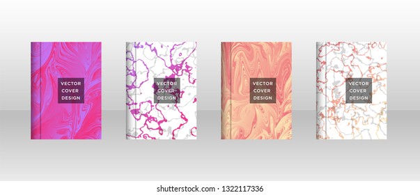 Mixture of acrylic paints. Liquid marble texture. Fluid art. Applicable for design cover, presentation, invitation, flyer, annual report, poster and business card, desing packaging - Vector