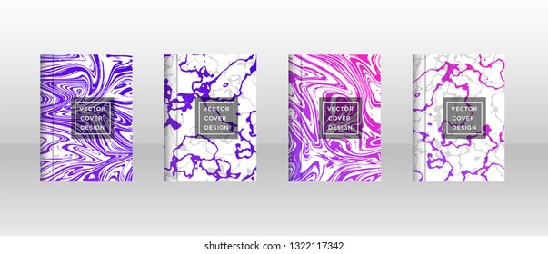 Mixture of acrylic paints. Liquid marble texture. Fluid art. Applicable for design cover, presentation, invitation, flyer, annual report, poster and business card, desing packaging - Vector