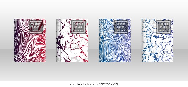 Mixture of acrylic paints. Liquid marble texture. Fluid art. Applicable for design cover, presentation, invitation, flyer, annual report, poster and business card, desing packaging - Vector
