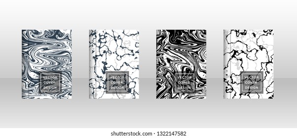 Mixture of acrylic paints. Liquid marble texture. Fluid art. Applicable for design cover, presentation, invitation, flyer, annual report, poster and business card, desing packaging - Vector