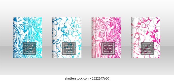 Mixture of acrylic paints. Liquid marble texture. Fluid art. Applicable for design cover, presentation, invitation, flyer, annual report, poster and business card, desing packaging - Vector