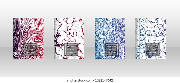 Mixture of acrylic paints. Liquid marble texture. Fluid art. Applicable for design cover, presentation, invitation, flyer, annual report, poster and business card, desing packaging - Vector
