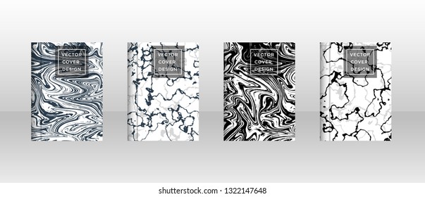 Mixture of acrylic paints. Liquid marble texture. Fluid art. Applicable for design cover, presentation, invitation, flyer, annual report, poster and business card, desing packaging - Vector