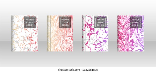 Mixture of acrylic paints. Liquid marble texture. Fluid art. Applicable for design cover, presentation, invitation, flyer, annual report, poster and business card, desing packaging - Vector