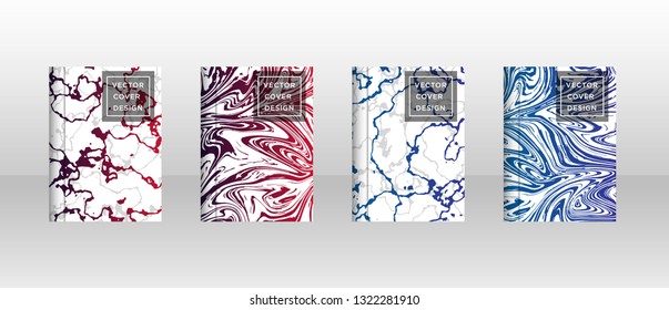 Mixture of acrylic paints. Liquid marble texture. Fluid art. Applicable for design cover, presentation, invitation, flyer, annual report, poster and business card, desing packaging - Vector