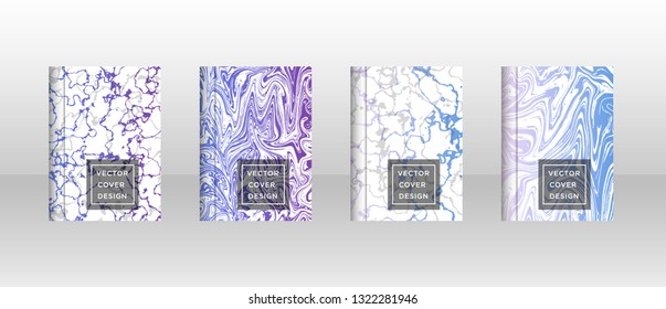 Mixture of acrylic paints. Liquid marble texture. Fluid art. Applicable for design cover, presentation, invitation, flyer, annual report, poster and business card, desing packaging - Vector