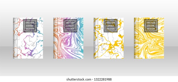 Mixture of acrylic paints. Liquid marble texture. Fluid art. Applicable for design cover, presentation, invitation, flyer, annual report, poster and business card, desing packaging - Vector