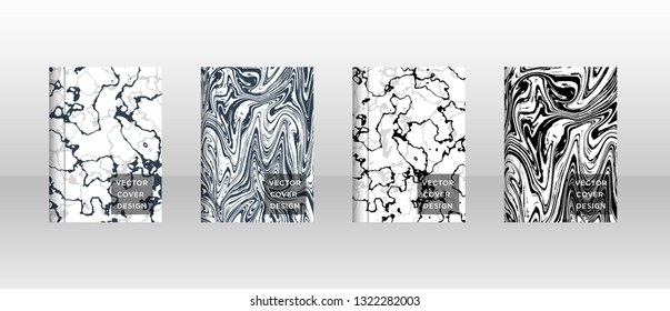 Mixture of acrylic paints. Liquid marble texture. Fluid art. Applicable for design cover, presentation, invitation, flyer, annual report, poster and business card, desing packaging - Vector