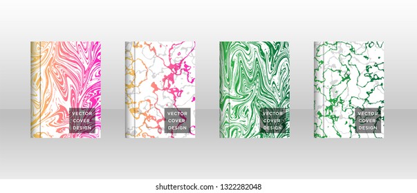 Mixture of acrylic paints. Liquid marble texture. Fluid art. Applicable for design cover, presentation, invitation, flyer, annual report, poster and business card, desing packaging - Vector