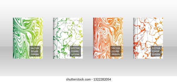 Mixture of acrylic paints. Liquid marble texture. Fluid art. Applicable for design cover, presentation, invitation, flyer, annual report, poster and business card, desing packaging - Vector