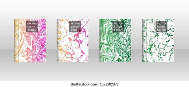 Mixture of acrylic paints. Liquid marble texture. Fluid art. Applicable for design cover, presentation, invitation, flyer, annual report, poster and business card, desing packaging - Vector