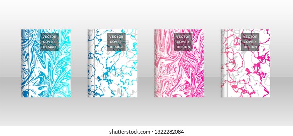 Mixture of acrylic paints. Liquid marble texture. Fluid art. Applicable for design cover, presentation, invitation, flyer, annual report, poster and business card, desing packaging - Vector