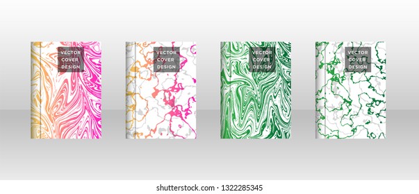 Mixture of acrylic paints. Liquid marble texture. Fluid art. Applicable for design cover, presentation, invitation, flyer, annual report, poster and business card, desing packaging - Vector