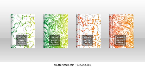 Mixture of acrylic paints. Liquid marble texture. Fluid art. Applicable for design cover, presentation, invitation, flyer, annual report, poster and business card, desing packaging - Vector