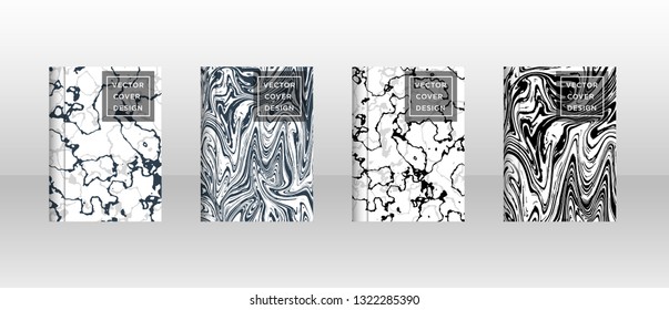 Mixture of acrylic paints. Liquid marble texture. Fluid art. Applicable for design cover, presentation, invitation, flyer, annual report, poster and business card, desing packaging - Vector