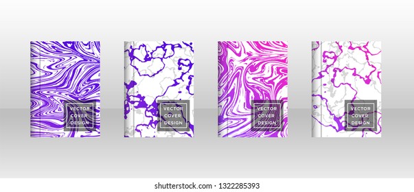 Mixture of acrylic paints. Liquid marble texture. Fluid art. Applicable for design cover, presentation, invitation, flyer, annual report, poster and business card, desing packaging - Vector
