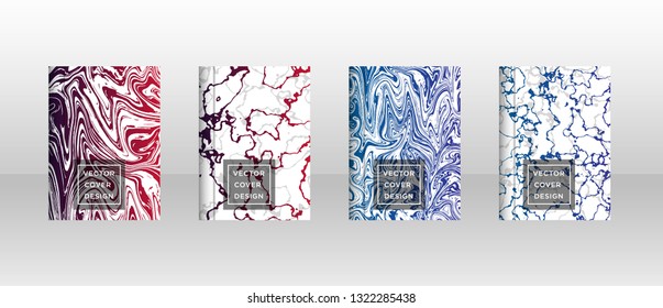 Mixture of acrylic paints. Liquid marble texture. Fluid art. Applicable for design cover, presentation, invitation, flyer, annual report, poster and business card, desing packaging - Vector