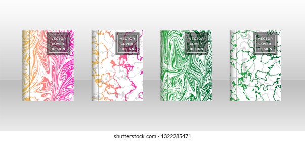 Mixture of acrylic paints. Liquid marble texture. Fluid art. Applicable for design cover, presentation, invitation, flyer, annual report, poster and business card, desing packaging - Vector