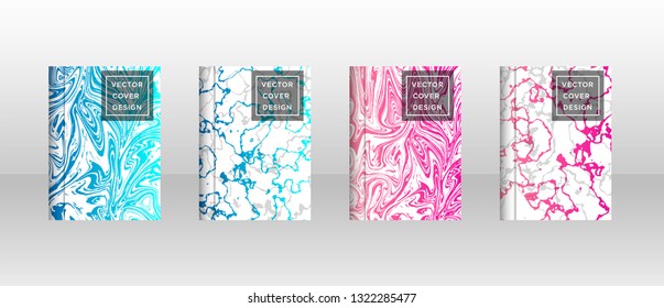 Mixture of acrylic paints. Liquid marble texture. Fluid art. Applicable for design cover, presentation, invitation, flyer, annual report, poster and business card, desing packaging - Vector