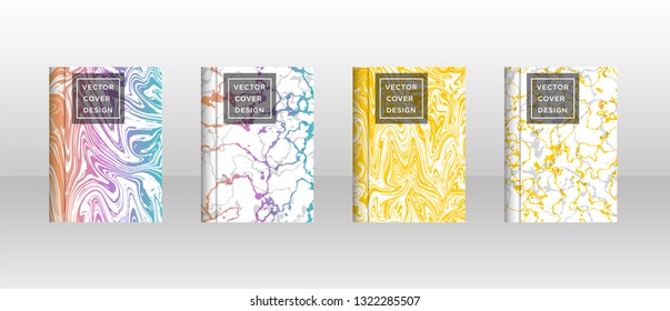 Mixture of acrylic paints. Liquid marble texture. Fluid art. Applicable for design cover, presentation, invitation, flyer, annual report, poster and business card, desing packaging - Vector