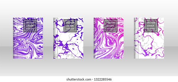 Mixture of acrylic paints. Liquid marble texture. Fluid art. Applicable for design cover, presentation, invitation, flyer, annual report, poster and business card, desing packaging - Vector