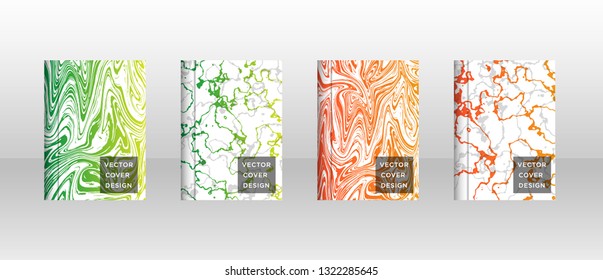 Mixture of acrylic paints. Liquid marble texture. Fluid art. Applicable for design cover, presentation, invitation, flyer, annual report, poster and business card, desing packaging - Vector