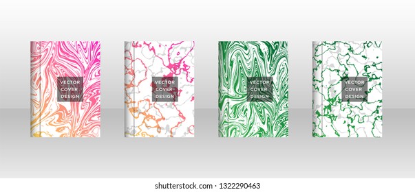 Mixture of acrylic paints. Liquid marble texture. Fluid art. Applicable for design cover, presentation, invitation, flyer, annual report, poster and business card, desing packaging - Vector