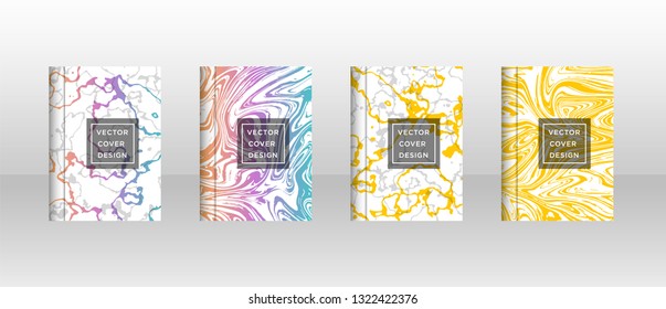 Mixture of acrylic paints. Liquid marble texture. Fluid art. Applicable for design cover, presentation, invitation, flyer, annual report, poster and business card, desing packaging - Vector