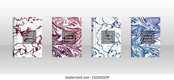 Mixture of acrylic paints. Liquid marble texture. Fluid art. Applicable for design cover, presentation, invitation, flyer, annual report, poster and business card, desing packaging - Vector