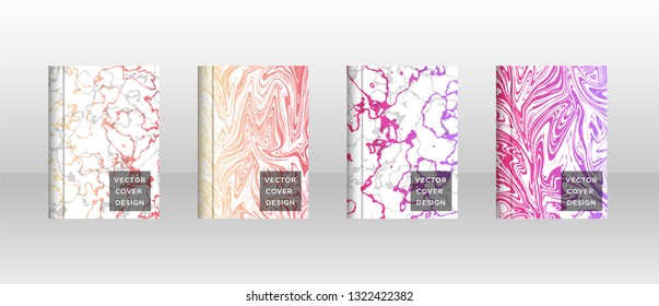 Mixture of acrylic paints. Liquid marble texture. Fluid art. Applicable for design cover, presentation, invitation, flyer, annual report, poster and business card, desing packaging - Vector