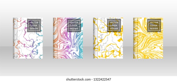 Mixture of acrylic paints. Liquid marble texture. Fluid art. Applicable for design cover, presentation, invitation, flyer, annual report, poster and business card, desing packaging - Vector