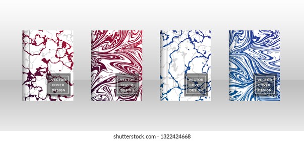 Mixture of acrylic paints. Liquid marble texture. Fluid art. Applicable for design cover, presentation, invitation, flyer, annual report, poster and business card, desing packaging - Vector