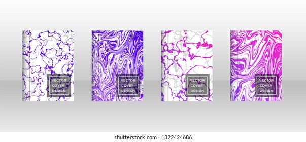 Mixture of acrylic paints. Liquid marble texture. Fluid art. Applicable for design cover, presentation, invitation, flyer, annual report, poster and business card, desing packaging - Vector