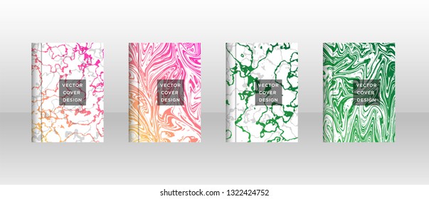 Mixture of acrylic paints. Liquid marble texture. Fluid art. Applicable for design cover, presentation, invitation, flyer, annual report, poster and business card, desing packaging - Vector