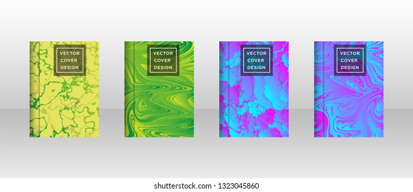 Mixture of acrylic paints. Liquid marble texture. Fluid art. Applicable for design cover, presentation, invitation, flyer, annual report, poster and business card, desing packaging - Vector 