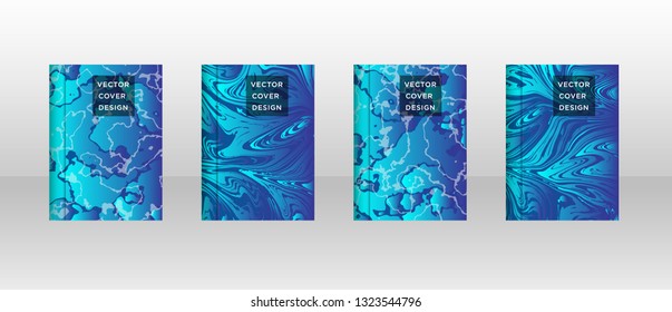 Mixture of acrylic paints. Liquid marble texture. Fluid art. Applicable for design cover, presentation, invitation, flyer, annual report, poster and business card, desing packaging - Vector