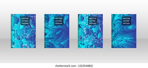 Mixture of acrylic paints. Liquid marble texture. Fluid art. Applicable for design cover, presentation, invitation, flyer, annual report, poster and business card, desing packaging - Vector