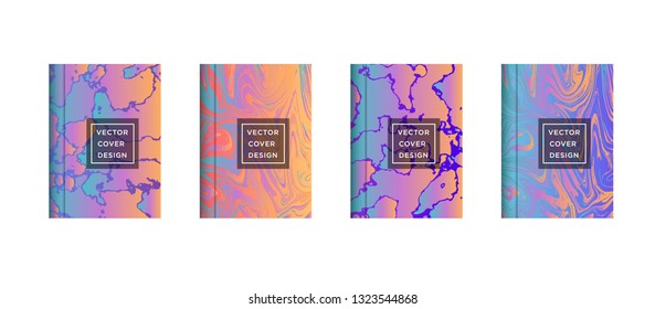 Mixture of acrylic paints. Liquid marble texture. Fluid art. Applicable for design cover, presentation, invitation, flyer, annual report, poster and business card, desing packaging - Vector
