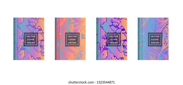 Mixture of acrylic paints. Liquid marble texture. Fluid art. Applicable for design cover, presentation, invitation, flyer, annual report, poster and business card, desing packaging - Vector