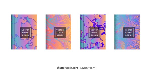 Mixture of acrylic paints. Liquid marble texture. Fluid art. Applicable for design cover, presentation, invitation, flyer, annual report, poster and business card, desing packaging - Vector
