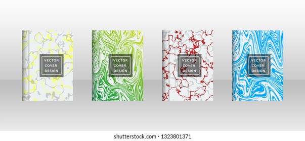 Mixture of acrylic paints. Liquid marble texture. Fluid art. Applicable for design cover, presentation, invitation, flyer, annual report, poster and business card, desing packaging - Vector