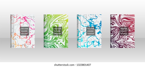 Mixture of acrylic paints. Liquid marble texture. Fluid art. Applicable for design cover, presentation, invitation, flyer, annual report, poster and business card, desing packaging - Vector