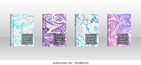 Mixture of acrylic paints. Liquid marble texture. Fluid art. Applicable for design cover, presentation, invitation, flyer, annual report, poster and business card, desing packaging - Vector