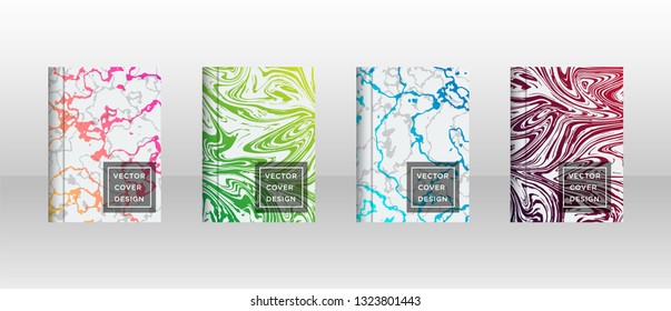 Mixture of acrylic paints. Liquid marble texture. Fluid art. Applicable for design cover, presentation, invitation, flyer, annual report, poster and business card, desing packaging - Vector