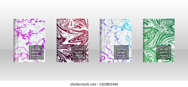 Mixture of acrylic paints. Liquid marble texture. Fluid art. Applicable for design cover, presentation, invitation, flyer, annual report, poster and business card, desing packaging - Vector