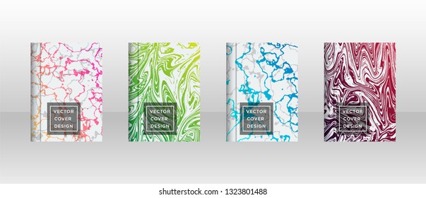 Mixture of acrylic paints. Liquid marble texture. Fluid art. Applicable for design cover, presentation, invitation, flyer, annual report, poster and business card, desing packaging - Vector