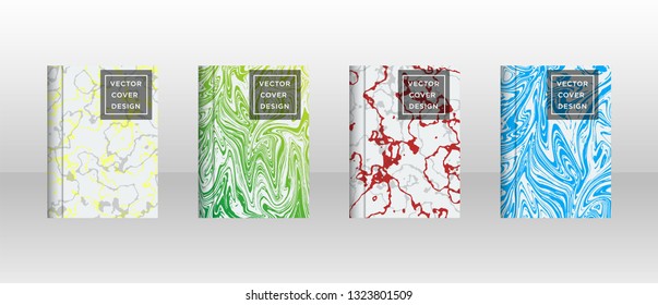 Mixture of acrylic paints. Liquid marble texture. Fluid art. Applicable for design cover, presentation, invitation, flyer, annual report, poster and business card, desing packaging - Vector