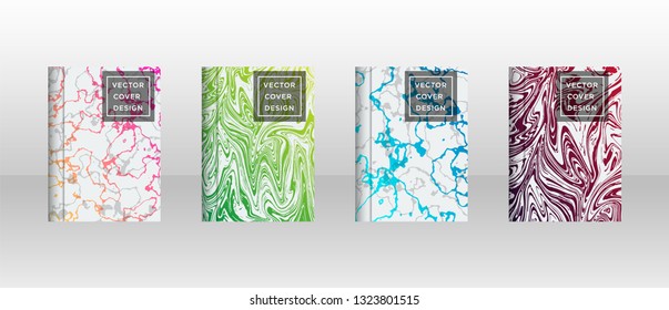 Mixture of acrylic paints. Liquid marble texture. Fluid art. Applicable for design cover, presentation, invitation, flyer, annual report, poster and business card, desing packaging - Vector